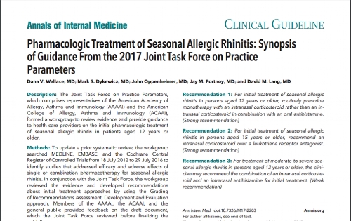 DIRETRIZ PARA O TRATAMENTO DA RINITE ALÉRGICA: FAÇA O DOWNLOAD DIRETRIZ PARA O TRATAMENTO DA RINITE ALÉRGICA: FAÇA O DOWNLOAD